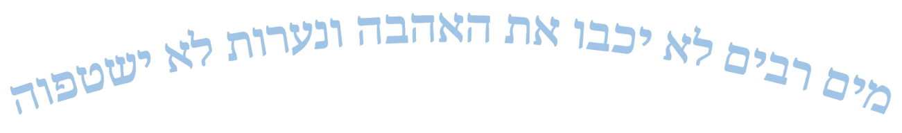 מים רבים לא יכבו את האהבה ונהרות לא ישטפוה